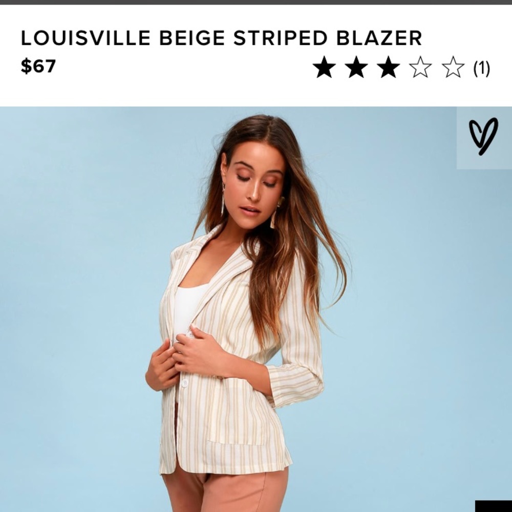 Lulu’s adorable striped blazer